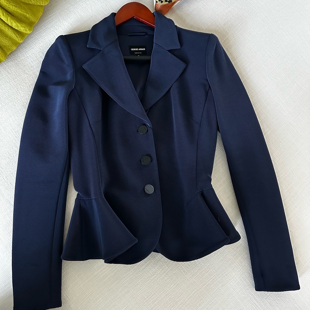 Giorgio Armani Blue Blazer Tailored Formal Jacket